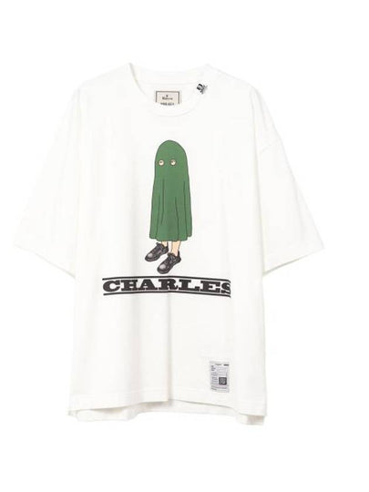 Charles Print Short Sleeve T-Shirt White - MAISON MIHARA YASUHIRO - BALAAN 2