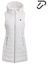 quilted long padded vest IPL3WWV618 WH - IJP DESIGN - BALAAN 1