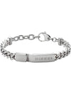 Stacked Stainless Steel Bracelet Silver - DIESEL - BALAAN 1