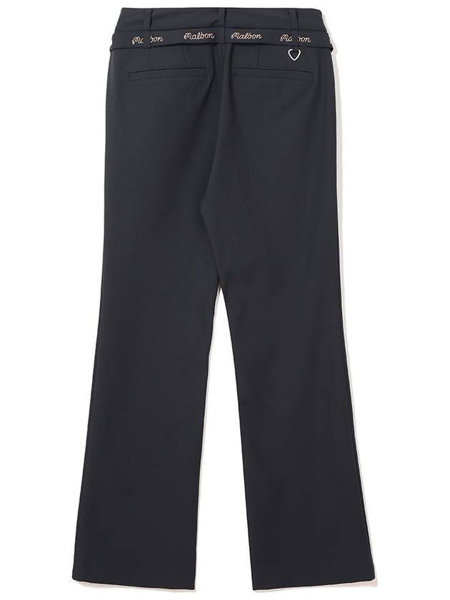 Strap embroidery point bootcut pants NAVY WOMAN - MALBON GOLF - BALAAN 2