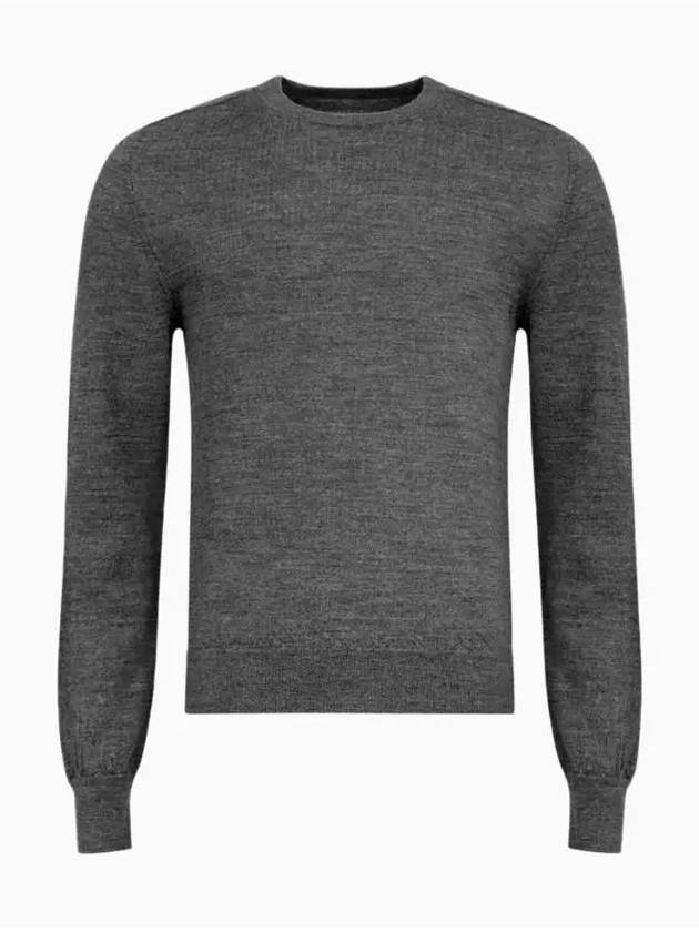 Elbow Patch Crew Neck Knit Top Charcoal - MAISON MARGIELA - BALAAN 3