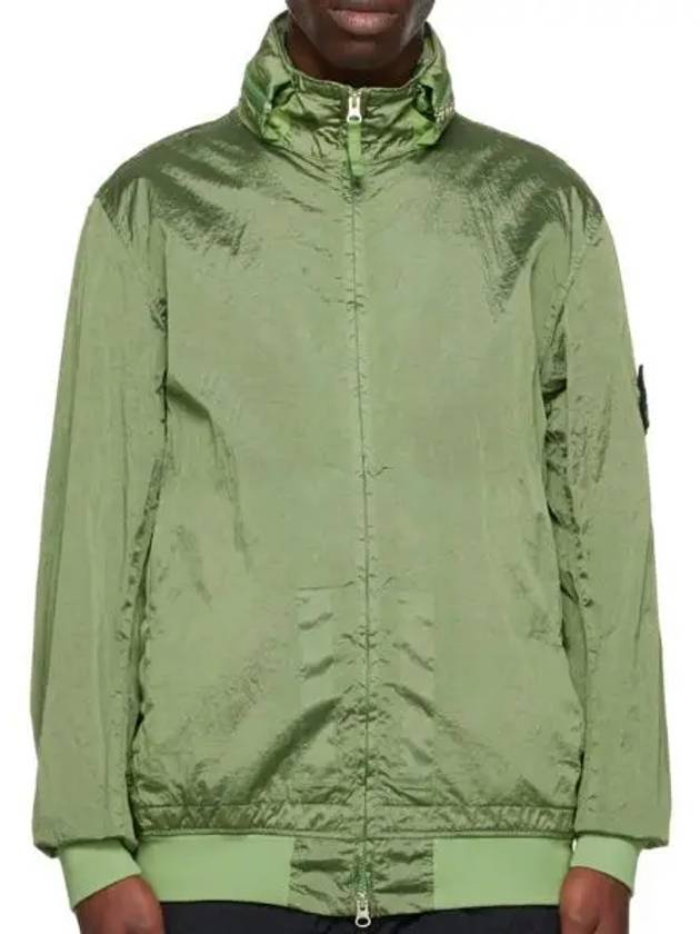 Men's Logo Patch Nylon Metal Zip-up Jacket Sage Green - STONE ISLAND - BALAAN 2