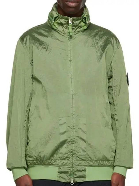 Men's Logo Patch Nylon Metal Zip-up Jacket Sage Green - STONE ISLAND - BALAAN 2