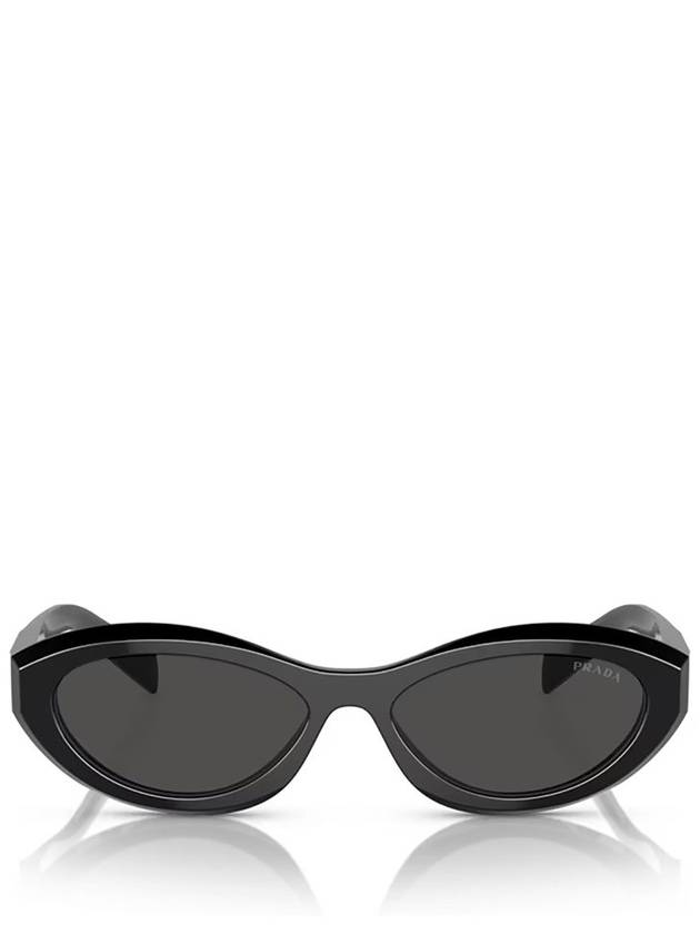 Eyewear Oval Frame Sunglasses Black - PRADA - BALAAN 2