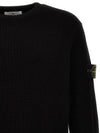 Wappen Patch Crew Neck Knit Top Black - STONE ISLAND - BALAAN 4