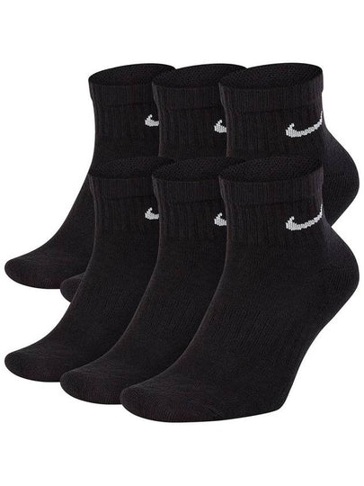 Everyday Cushioned Training Ankle Socks 6 Pairs Black - NIKE - BALAAN 2