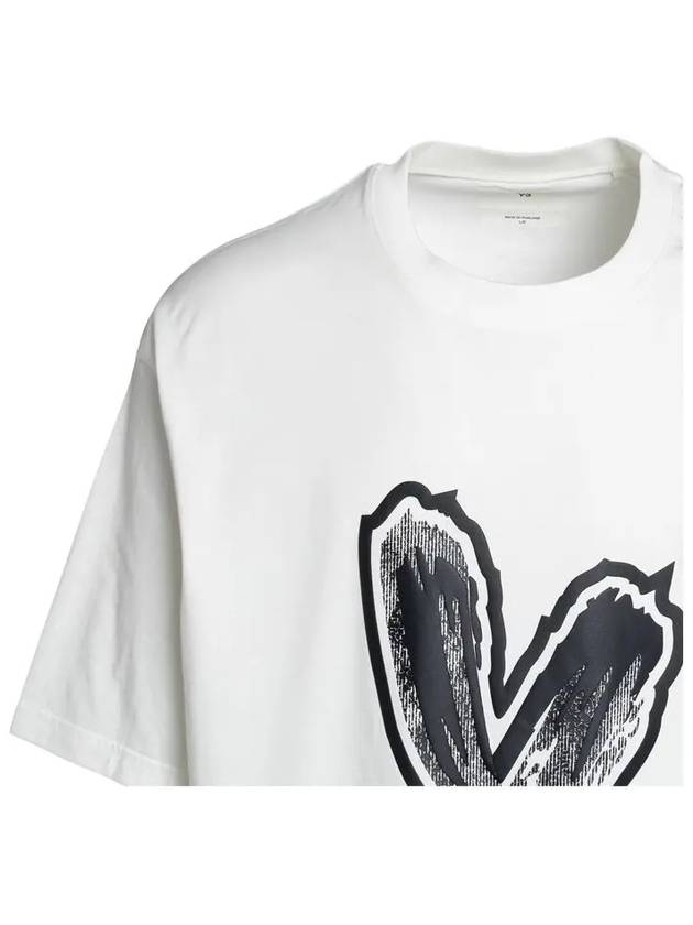 Graphic Logo Cotton Short Sleeve T-Shirt White - Y-3 - BALAAN 5