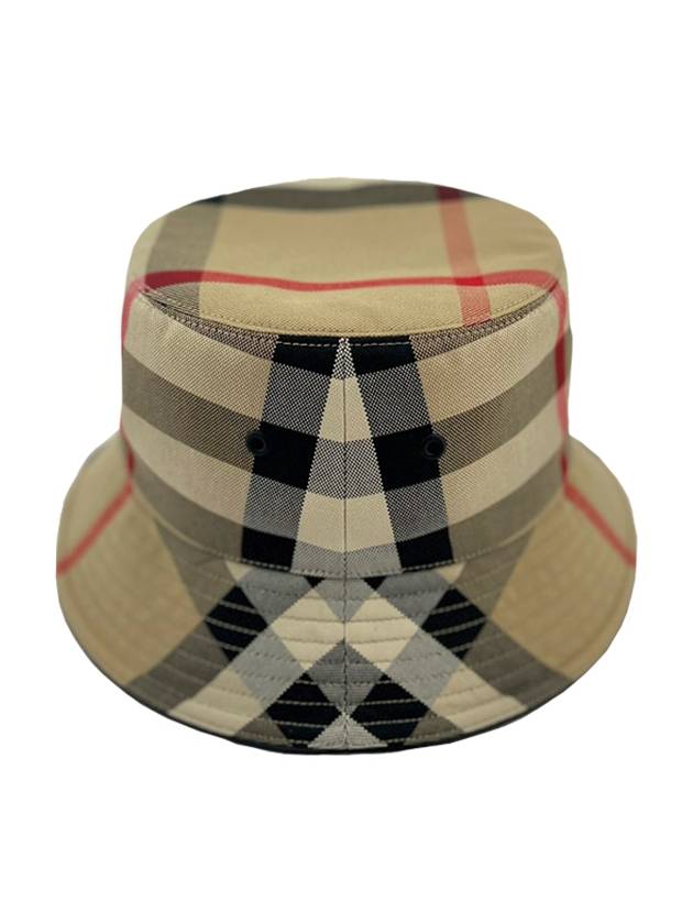 Check Pattern Cotton Bucket Hat Beige - BURBERRY - BALAAN 3