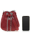 Chrissy Logo Small Leather Bucket Bag Red - VIVIENNE WESTWOOD - BALAAN 7