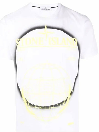 Men's Solar Eclipse Logo Short Sleeve T-Shirt White - STONE ISLAND - BALAAN 2