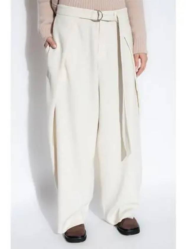 Belt Wide Pants Ivory - AMI - BALAAN 3