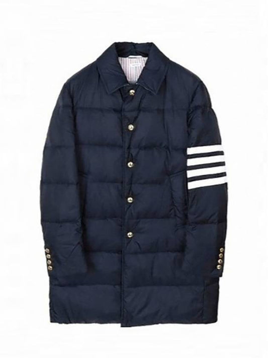 Men's 4 Bar Stripe Matte Finish Padding Navy - THOM BROWNE - BALAAN 2