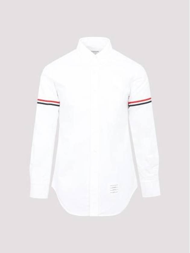 Armband Oxford Long Sleeve Shirt White - THOM BROWNE - BALAAN 4