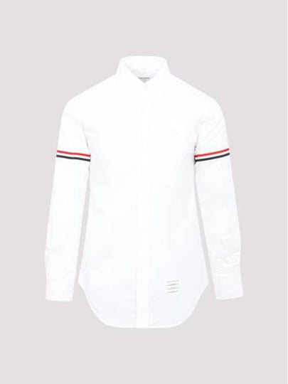 Armband Oxford Long Sleeve Shirt White - THOM BROWNE - BALAAN 2