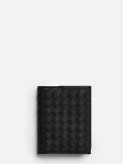 Intrecciato Piccolo Flap Half Wallet Black - BOTTEGA VENETA - BALAAN 2