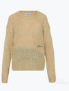 Logo Mohair Knit Top Beige - GANNI - BALAAN 2