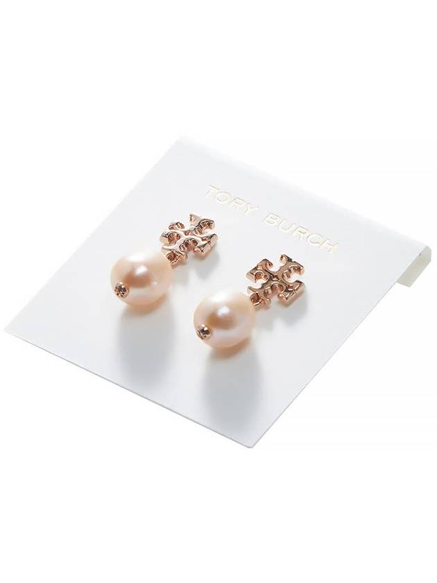 Kira Pearl Drop Earrings Champange Rose Gold - TORY BURCH - BALAAN 8