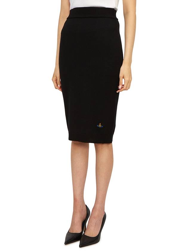 Women's Bea Wool Knit Pencil Skirt Black - VIVIENNE WESTWOOD - BALAAN 3