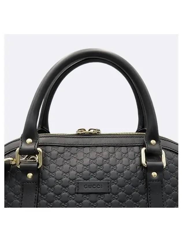 449663 Black Leather Micro Cima Dome M Size Tote Bag Shoulder Strap - GUCCI - BALAAN 5