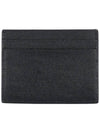 Embossed Leather Card Wallet Black - SAINT LAURENT - BALAAN 4