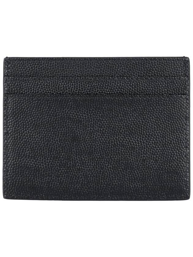 Embossed Leather Card Wallet Black - SAINT LAURENT - BALAAN 4