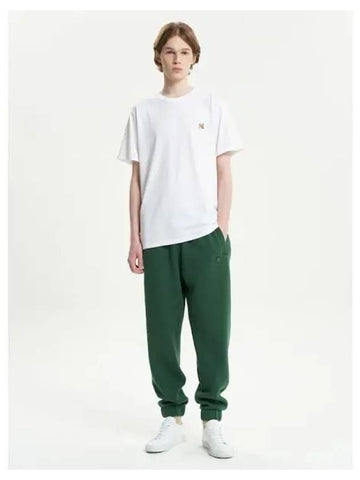 Men s Bold Foxhead Patch Comfort Jogger Pants Bottle Green Domestic Product - MAISON KITSUNE - BALAAN 1