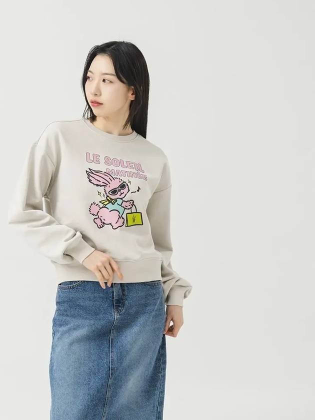 Brushed Options Shopping Rabbit Sweat Shirts GREIGE - LE SOLEIL MATINEE - BALAAN 3