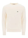 ORB Embroidered Crew Neck Knit Top Cream - VIVIENNE WESTWOOD - BALAAN 2