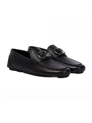 V Logo Signature Loafers Black - VALENTINO - BALAAN 1