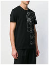 Men's Skull Short Sleeve T-Shirt Black - ALEXANDER MCQUEEN - BALAAN 3