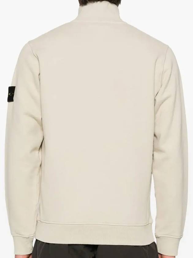 Logo Half Zipper Sweatshirt Beige - STONE ISLAND - BALAAN 5