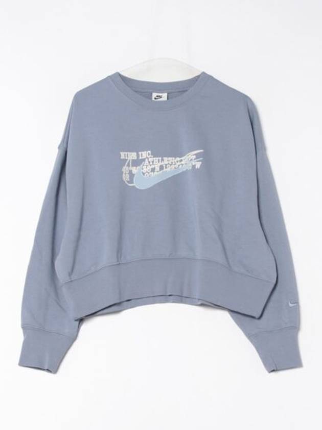 Sportswear Phoenix Fleece Oversized Crew-Neck French Terry Sweatshirt Ashen Slate - NIKE - BALAAN 2