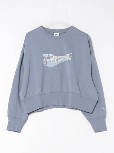 Sportswear Phoenix Fleece Oversized Crew-Neck French Terry Sweatshirt Ashen Slate - NIKE - BALAAN 1