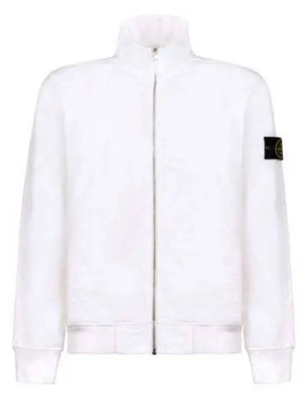 Cotton Zip-Up Jacket White - STONE ISLAND - BALAAN 2