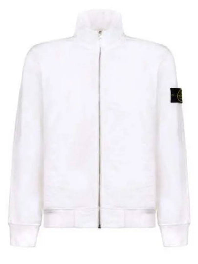 Cotton Zip-Up Jacket White - STONE ISLAND - BALAAN 2