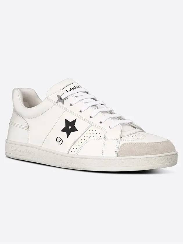 Star Leather Low Top Sneakers White - DIOR - BALAAN 4