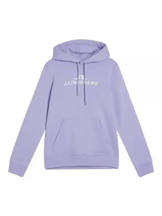 Alpha Logo Print Hoodie Sweet Lavender - J.LINDEBERG - BALAAN 2