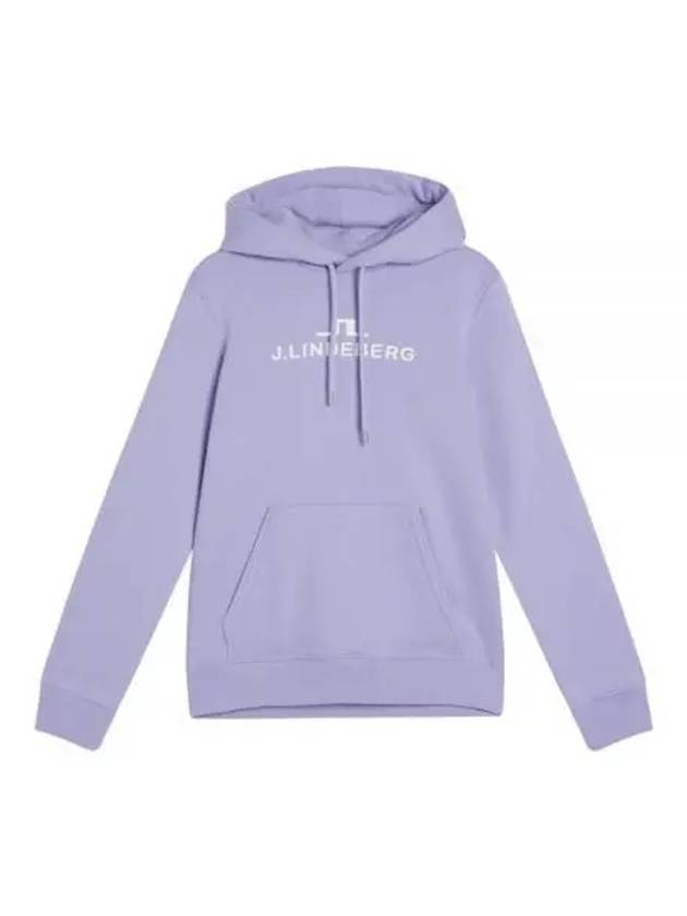 Alpha Logo Print Hoodie Sweet Lavender - J.LINDEBERG - BALAAN 2