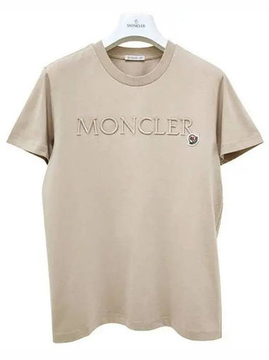 Women s Embroidered Logo Patch Short Sleeve T shirt 39097503 270114 1094735 - MONCLER - BALAAN 1