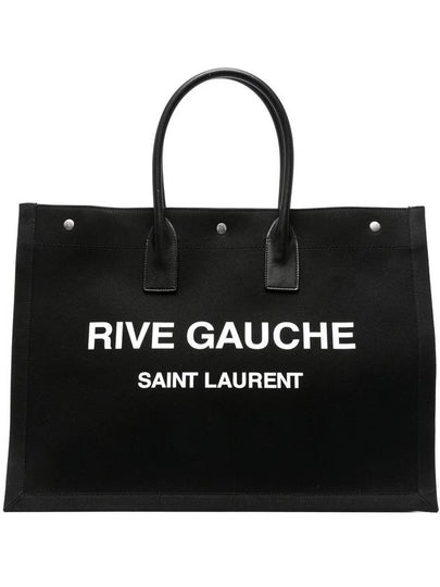 Rive Gauche Lino Legend Large Tote Bag Black - SAINT LAURENT - BALAAN 2