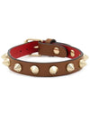 Loubilink Spike Bracelet Brown - CHRISTIAN LOUBOUTIN - BALAAN 1