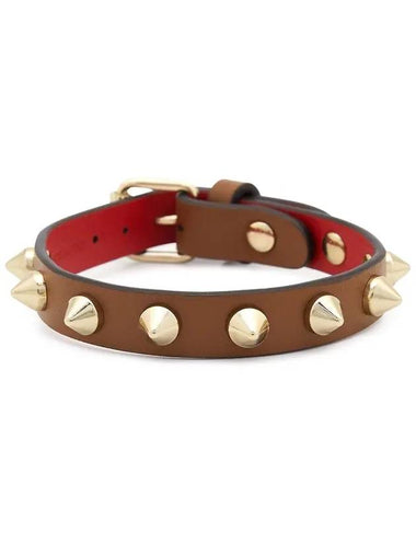 Loubilink Spike Bracelet Brown - CHRISTIAN LOUBOUTIN - BALAAN 1