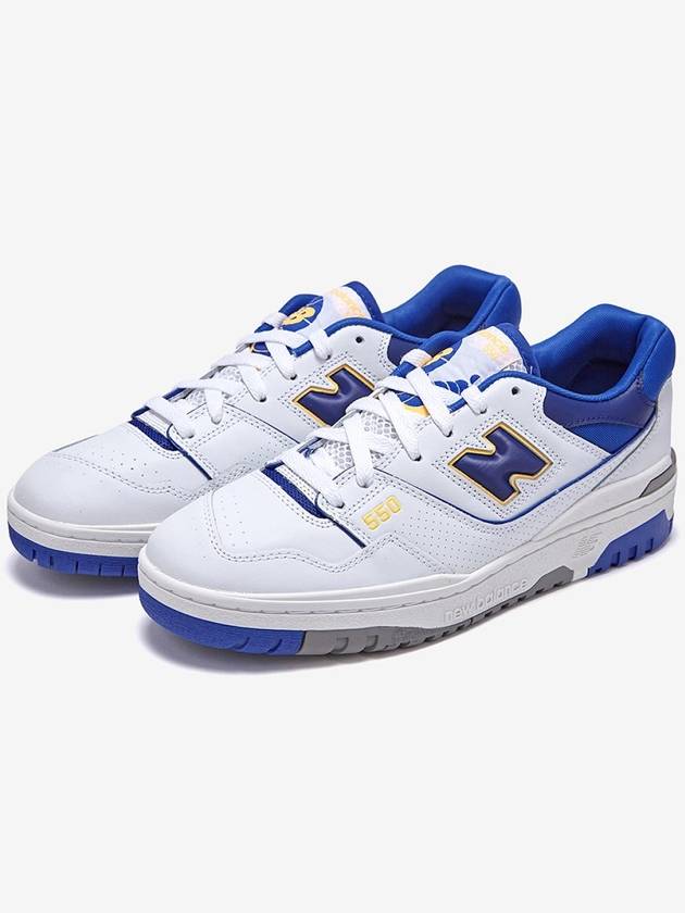 550 Logo Low Top Sneakers White Blue - NEW BALANCE - BALAAN 8