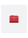 Caro Dahlia Cannage Half Wallet Red - DIOR - BALAAN 1