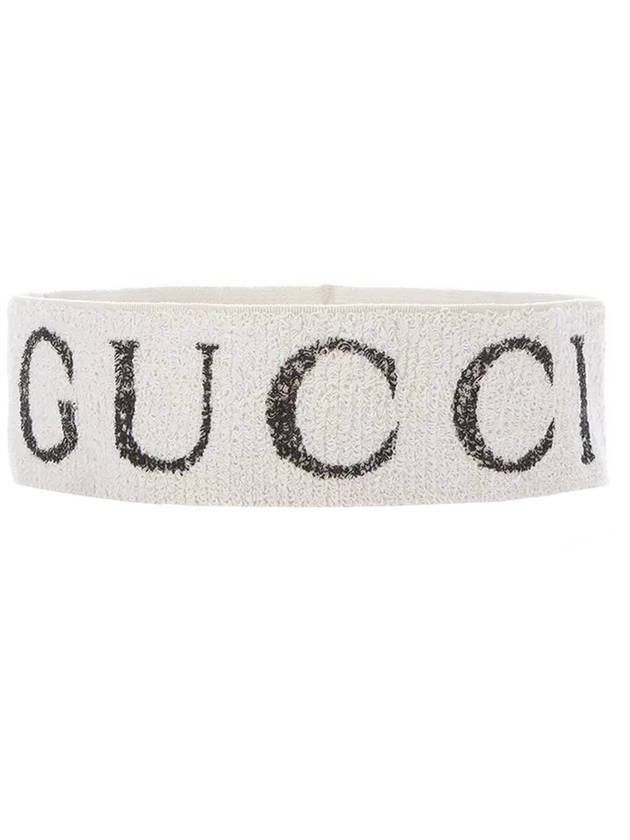 Alphabet Logo Hair Band Beige - GUCCI - BALAAN 1