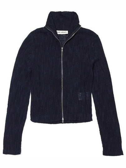 Slim Linen Zip-Up Jacket Navy - OUR LEGACY - BALAAN 2