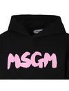 Kids Hoodie Black Pink F4MSJUHS057 11008 - MSGM - BALAAN 4