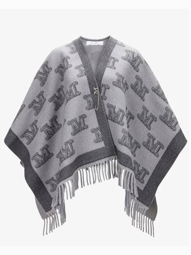 FRINE Reversible Cape Cloak Poncho Gray - MAX MARA - BALAAN 2