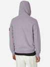 Snap Brushed Cotton Fleece Hoodie Lavender - STONE ISLAND - BALAAN 4