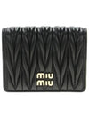 Matelasse Leather Half Wallet Black - MIU MIU - BALAAN 2